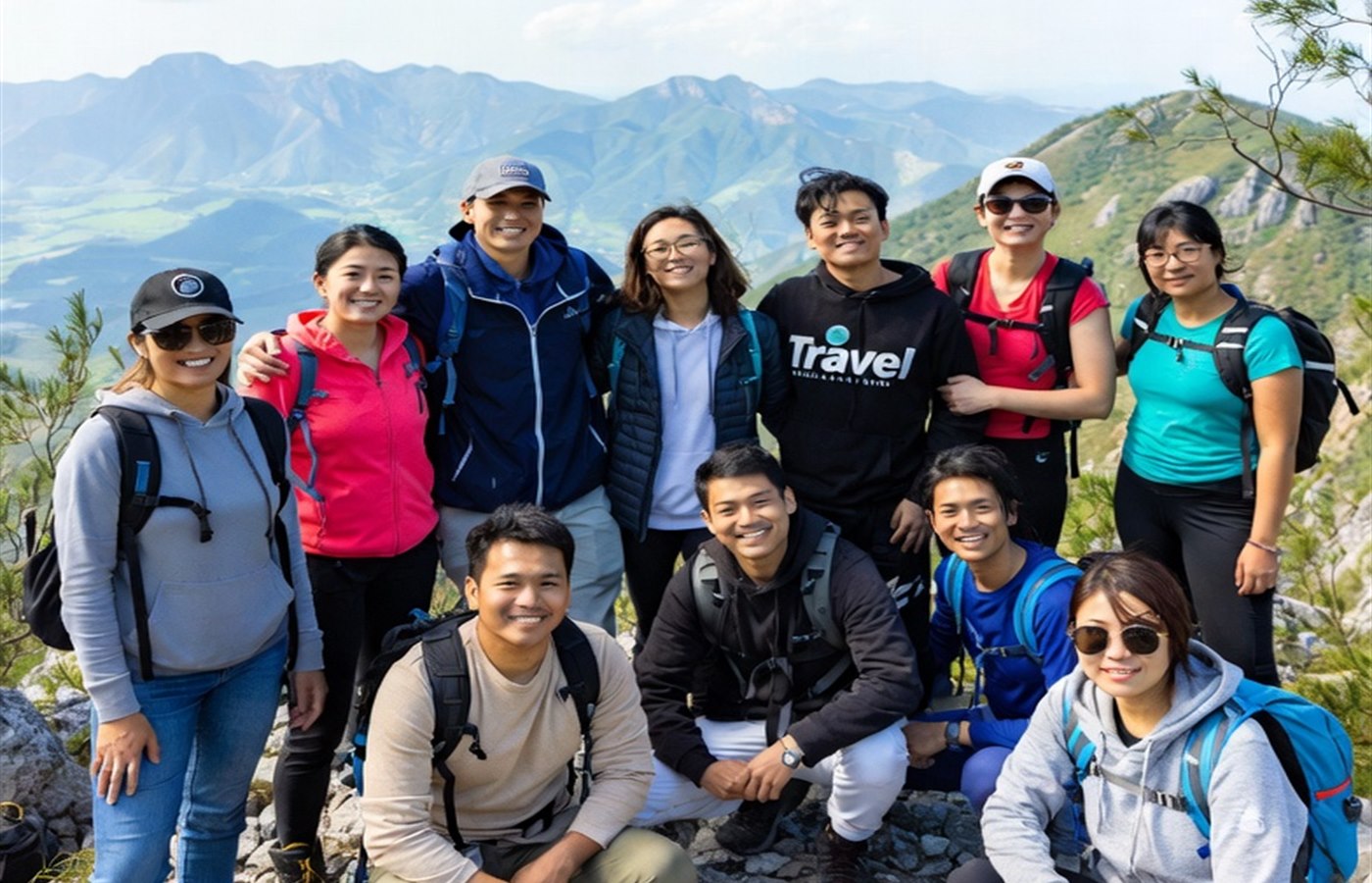 Grupo de personas en una salida organizada para asociaciones